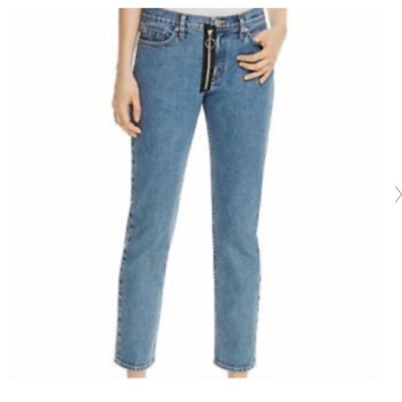 NWOT Hudson Riley Straight Leg Crop Double Zipper Jeans - Picture 1 of 11